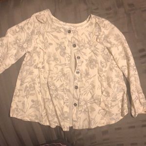 Ruffle bottom down toddler girl shirt